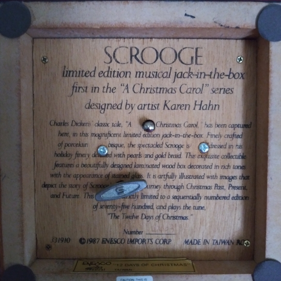 Ebenezer Scrooge music box - Picture 2 of 2